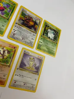 1st Edition Pokemon Jungle Lot Weepinbell Tauros Mankey Nidoran Meowth - Image 5