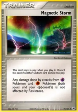 1x Magnetic Storm - 91/101 - Uncommon - Reverse Holo Lightly Played Pokemon EX - - Image 1