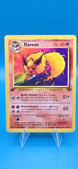 💥 Flareon | Pokemon TCG 1999 | (Jungle Set) Non Holo Vintage # 19/64 - Image 1