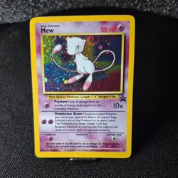 Pokemon Mew #9 HOLO Black Star Promo Card VINTAGE (1999-2000) NM VINTAGE Swirl - Image 1
