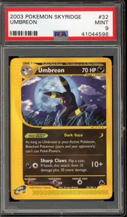 Pokemon Umbreon Skyridge NON Holo Rare #32 PSA 9 Mint - Image 1