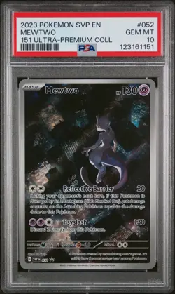 2023 POKEMON SVP EN-SV BLACK STAR PROMO 151 ULTRA-PREM COLL #052 MEWTWO PSA 10 - Image 1