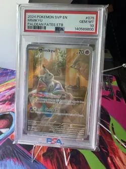 MIMIKYU 075 Pokemon SVP Paldean Fates ETB Black Star Promo PSA 10 GEM - Image 1