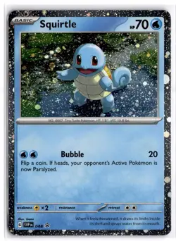 Pokemon Squirtle Cosmos Holo Promo SV 048 Swirl - Image 1