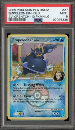 Pokemon Empoleon Pokemon League Crosshatch Reverse Holo #27 PSA 9 Mint - Image 1