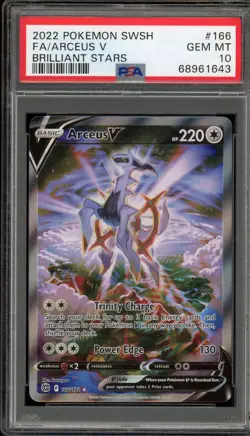 Pokemon Arceus V Brilliant Stars Full Alt Art #166 PSA 10 Gem Mint - Image 1