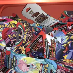 Pokemon Sleeve Blister Pack Artwork Empty Pack Lot 93 Various Sets - Image 2