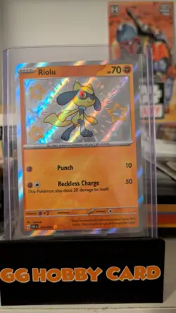 Pokemon TCG Riolu Shiny 173/091 Paldean Fates Holo Rare Scarlet & Violet - Image 1