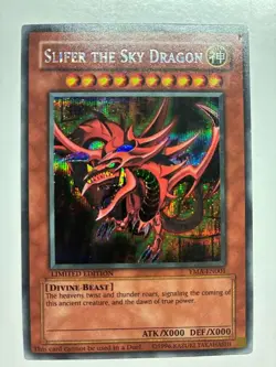 USA Seller Yugioh Slifer The Sky Dragon LE Prismatic Secret Rare YMA-EN001 LP/MP - Image 1