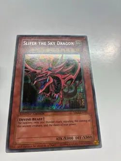 USA Seller Yugioh Slifer The Sky Dragon LE Prismatic Secret Rare YMA-EN001 LP/MP - Image 3