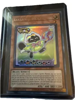 Yu-Gi-Oh Lollipo Yummy 1st Edition Collector's Rare Card JUSH-EN018 - Image 1