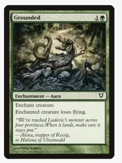 Grounded #181 Avacyn Restored (AVR) Magic Card in Protective Sleeve - Image 1