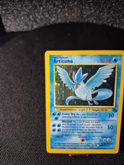 Pokemon TCG Fossil Set Articuno Holo Rare Card 2/62 WOTC NM Vintage - Image 3