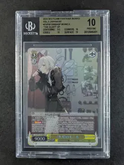 2024 Weiss Schwarz "THE GLINT" MONICA #W120-004SP Foil & Signed Japanese BGS 10 - Image 1