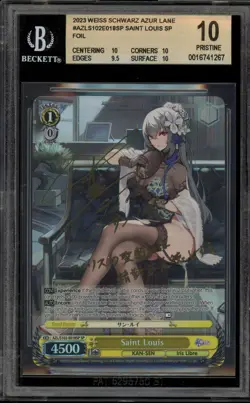 Weiss Schwarz Saint Louis Foil AZL/S102-E018SP Gold Signature SP BGS 10 Pristine - Image 1