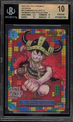 One Piece CCG Monkey.D.Luffy '25 OP Day Premium Card Coll. Promo P-110 BGS 10 - Image 1