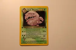 1st Edition Dark Weezing 14/82 Team Rocket Pokemon Card LP WOTC - Image 1