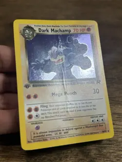 1st Edition Dark Machamp 10/82 Team Rocket Pokemon Card Holo Foil Rare HP/DMG - Image 4
