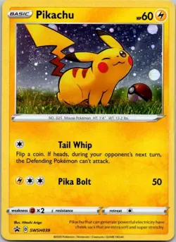Pikachu - Holo Promo SWSH: Sword & Shield Promo Cards SWSH039 NM - Image 1
