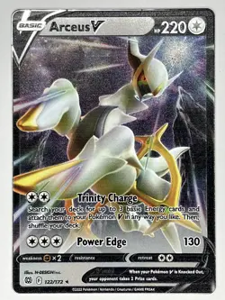 Arceus V NM Metal Card 122/172 Brilliant Stars Pokemon TCG Holo - Image 1
