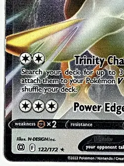 Arceus V NM Metal Card 122/172 Brilliant Stars Pokemon TCG Holo - Image 5