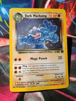 Dark Machamp 10/82 Holo Team Rocket Pokemon TCG Card - Image 1