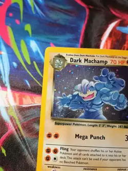 Dark Machamp 10/82 Holo Team Rocket Pokemon TCG Card - Image 2
