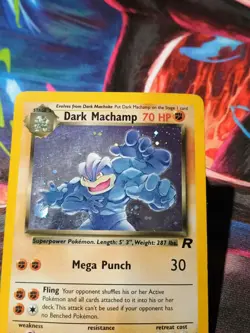 Dark Machamp 10/82 Holo Team Rocket Pokemon TCG Card - Image 3