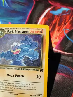 Dark Machamp 10/82 Holo Team Rocket Pokemon TCG Card - Image 4