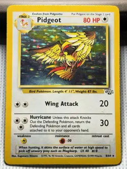 The Pokemon Company Pidgeot Holo Rare Unlimited 08/64 Jungle Pokemon Card 1999 - Image 1