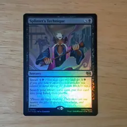 Wizards of the Coast Splinter's Technique Sorcery Card Black Foil TMNT - Image 1