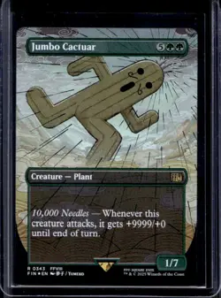 2025 Magic MTG Final Fantasy Jumbo Cactuar BL Rare #0343 - Image 1