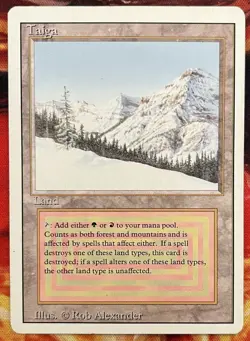 @Q@ MTG Revised 3rd Edition Taiga LP @Q@ - Image 1