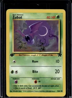 2000 Pokemon Team Rocket First Edition Zubat #70/82 - Image 1