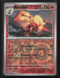 Arcanine Uncommon SV: Scarlet & Violet 151 059/165 NM Pokemon Card Reverse Holo - Image 1