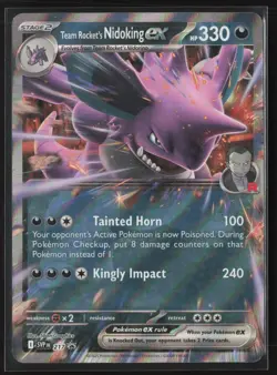 Team Rocket's Nidoking ex 217 Holo Promo Scarlet & Violet Promo Pokemon NM - Image 1