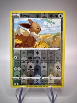 Pokemon TCG Eevee Evolving Skies 125/203 Reverse Holo Common - Image 1