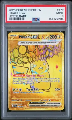 Pikachu EX 179/108 Hyper Rare Pre Enprismatic Evolutions Pokemon PSA 9 *204 - Image 1