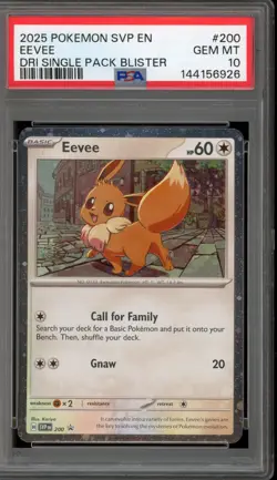 Pokemon Eevee Destined Rivals Blister Pk. Holo Promo SVP EN 200 PSA 10 Gem Mint - Image 1
