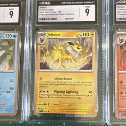 Pokemon TCG Lot (3) - Vaporeon, Jolteon, Flareon Prismatic Evolutions CGC 9 - Image 3