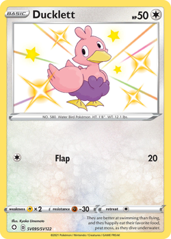 DUCKLETT SV095/SV122 SHINY RARE SHINING FATES SHINY VAULT POKEMON - Image 1