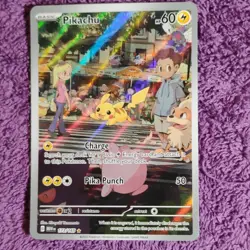 Pokemon Pikachu 173/165 SV151 Illustration Rare Full Art Holo 60 HP 2023 Basic - Image 1