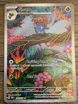 Pokemon TCG Gloom Illustration Rare Full Art Holo 198/197 SV03 Obsidian Flames - Image 1