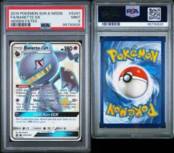 BRAND NEW !PSA 9 Pokemon Hidden Fates Banette GX #SV61 Mint Shiny Holo Rare 2019 - Image 1