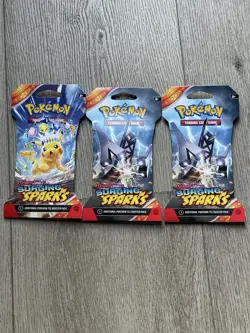 Pokemon TCG Surging Sparks booster packs - Lot of 3 factory sealed - Image 1