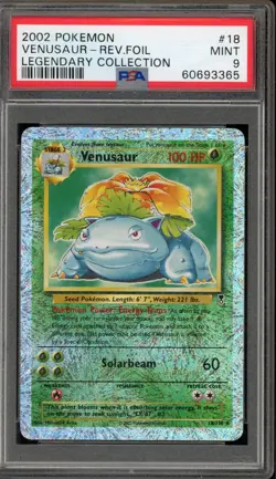 Pokemon Venusaur Legendary Coll. Reverse Holo Rare #18 PSA 9 Mint - Image 1