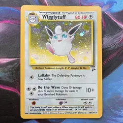 Pokemon TCG Wigglytuff 19/130 Base Set 2 Holo Rare - MP - Image 1