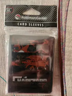 Vintage Pokemon Center Charizard Fury Black Red Card Sleeves 65 Pack Pokemon TCG - Image 1