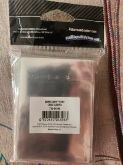 Vintage Pokemon Center Charizard Fury Black Red Card Sleeves 65 Pack Pokemon TCG - Image 2