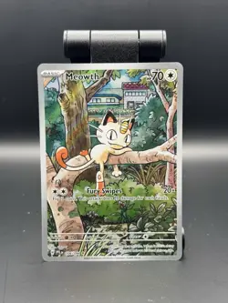 Meowth 106/094 Illustration Rare ME: Phantasmal Flame Pokemon TCG - NM/LP+ - Image 1